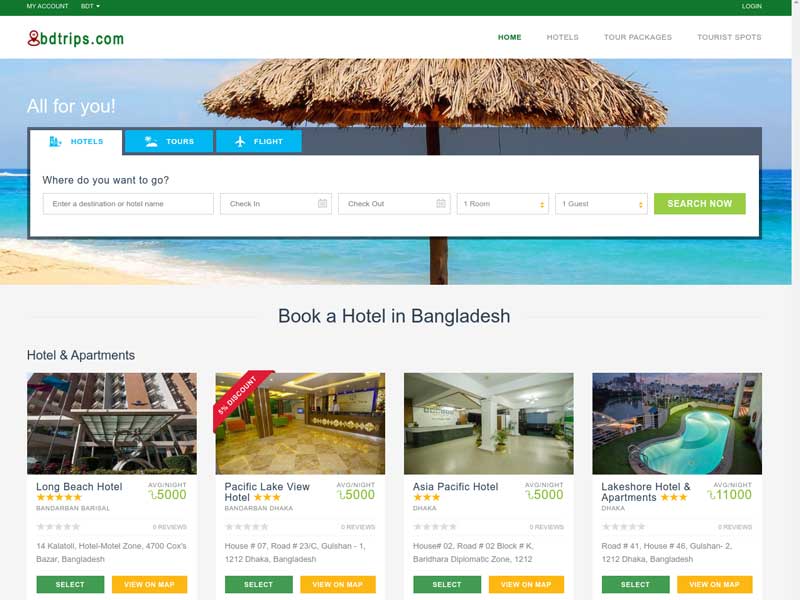 Booking Website Development 5 Bdtrips