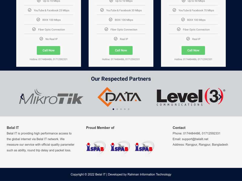 ISP Website Development